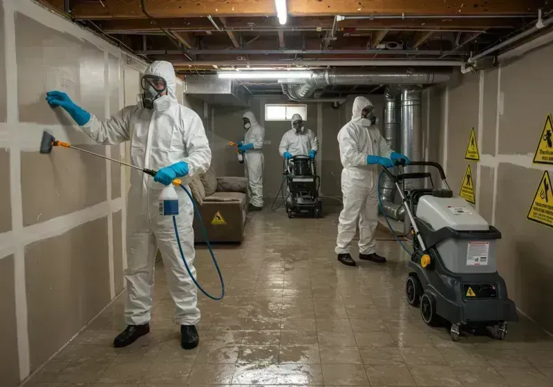 Basement Moisture Removal and Structural Drying process in Litchfield County, CT